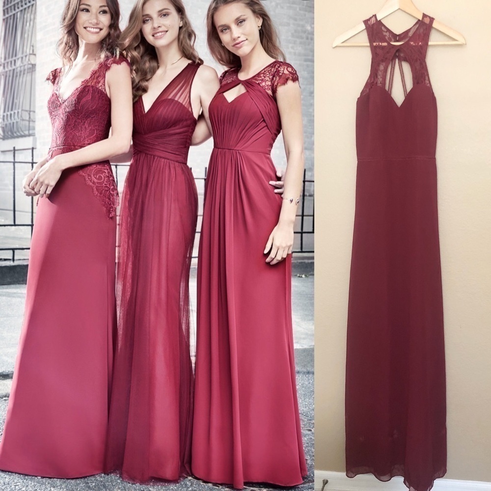 Hayley Paige occasions lace bridesmaid dress